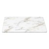 White Marble Texture Rectangular Tablecloth with Elastic Edge 4FT Waterproof