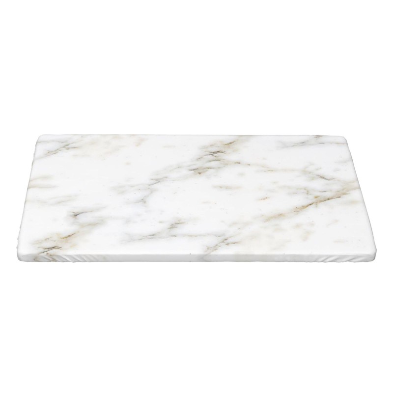 White Marble Texture Rectangular Tablecloth with Elastic Edge 4FT Waterproof
