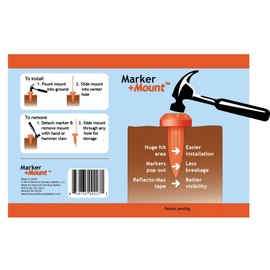 Rebound Driveway Marker 14-001-06 Marker Mount Driveway Stake, 6-Pack