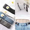 XnxnzhHo No Buckle Elastic Belt with Daisy Design, Women's Invisible