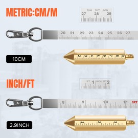 Cekegon Oil Tank Gauging Tape, Sounding Tape Measure Stainless Steel Gauging, 12oz/350g Brass Plumb Bob (15M/49ft)