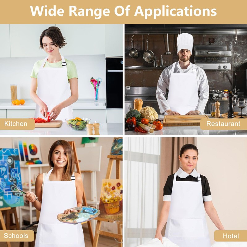 CAINCAY Chef Apron and Hat Set, Chef Apron Hat Set