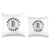 Podcast Lover Microphone Podcasting Blogger Podcaster Throw Pillow