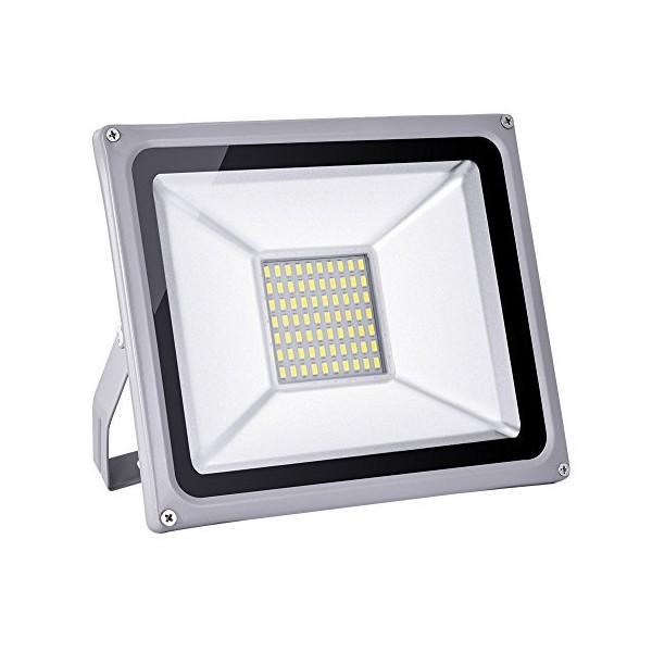 50W LED Flood Lights, 5000LM Super Bright Work Lights, Cold White 6000-6500K, Outdoor and Indoor IP65 Waterproof Wall Lights Security Light for Garage, Garden, Lawn, Yard by Coolkun