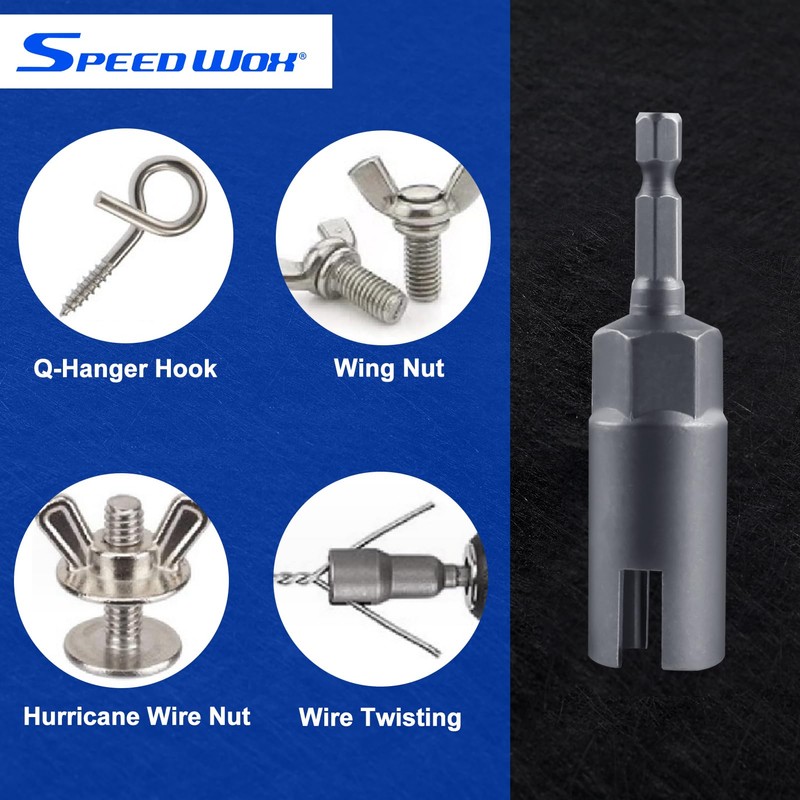 SPEEDWOX 3PCS Power Wing Nut Driver Set 12mm 15mm 18mm