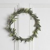 Lights4fun 32cm Frosted Eucalyptus Christmas Wreath Front Door & Indoor