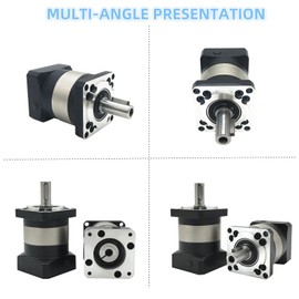 Planetary Gearbox Reducer Gear Ratio 5:1 High Precision Backlash 7 arc-min 4000rpm Speed Reducers for 200W 400W 60mm Servo Motor 14mm/11mm Shaft, Gearheads for CNC Lathe Machine Router Benchtop