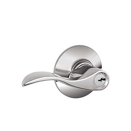SCHLAGE F51A ACC 625 Accent Keyed Lever, Bright Chrome