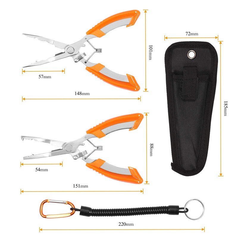SPEEDWOX Fishing Pliers, Set of 2, Multi-functional, Fish Pliers, Fishing