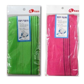 Multi-Purpose Exfoliating Bath Towel & Back Scrubber Pink 2ea