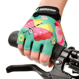 meteor Kid Cycling Gloves With Short Half Fingers Fastened Children Kid Child Bike Safety Accessories Hand Protect