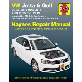 2011-2019 Volkswagen Jetta GTI GLI Golf Sportswagen Haynes Repair Manual 3665