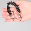 10Pcs Anti-Lost Plastic Spiral Keyring, Stretchy Spiral Keyring with Retractable
