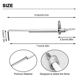 Eagles 69W43 Flame Sensor, 3 Pack Gas Furnace Flame Heat Sensor Igniter Sensing Rod Compatible with Ducane Armstrong and Lennox EL180 ML18UH Furnaces, Replace# 69W4301 LB-74940B LB74940B