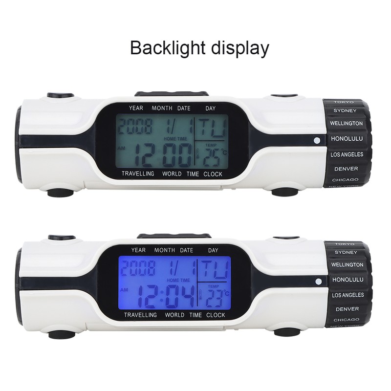 3 in 1 Electronic Flashlight Digital Alarm Clock Thermometer with
