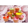 Dondor Enterprises - Tazas de helado de plástico con cucharas,