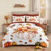 WeCozy Full Fall Comforter Set with Sheets, 7 Pieces Pumpkin