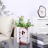 PORPAN Ceramic Book Vase for Flowers, Book Flower Vases White,