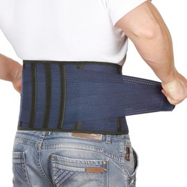 Soporte trasero transpirable y soporte lumbar inferior para aliviar el dolor de espalda  Mantén tu columna segura y recta con 6 varillas de plástico  