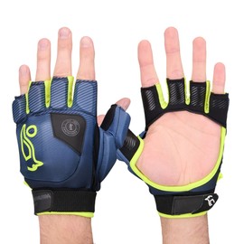 Kookaburra Spirit Hockey Glove – Size Large Left Hand - TPU Shell, Open Palm Grip, Thumb Guard, Grey/Yellow