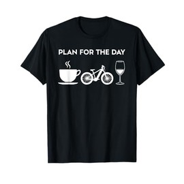 Funny Coffee E-Bike Bikes Electric MTB Wine T-Shirt