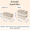 Scizorito Adult Bento Box, Stackable Lunch Box Container with Snap,