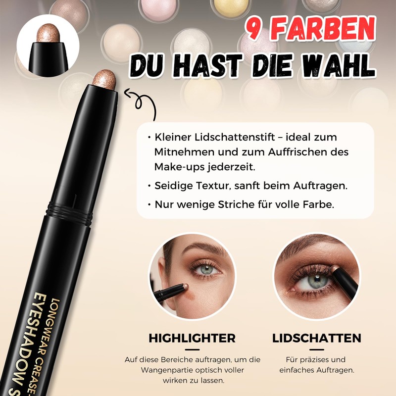STNFAREBI Cream Eyeshadow Pen, Soft Creamy Eyeshadow, Shimmer Eyeshadow, Waterproof,