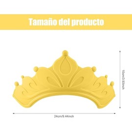 WADY 3 Piezas Gorro de Ducha para bebé, Gorro de Ducha para Niños, Gorro de champú en Forma de Corona, Suave y Ajustable, protección de baño para bebé