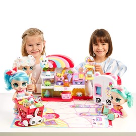 Kindi Kids Rabbit Petkin Shopping Cart and 2 Shopkins, Multi-Colour