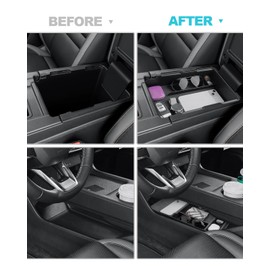 CDEFG 2PCS for Honda Prologue EV 2025 Center Console Organizer for 2024-2025 Honda Prologue EV/Acura ZDX Accessories 2025 2024 Middle Console Organizer Armrest Storage Box