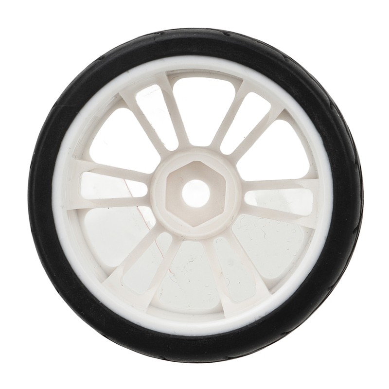 2PCS RC Racing Tire Plastic Wheel Hub and Rubber Tire