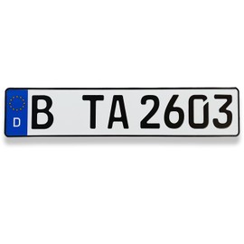 1 Bicycle Carrier Number Plate DIN Certified for Germany (520 x 110 mm)