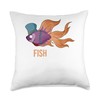 Beta Fish Apparel Sophisticated Beta Fish Throw Pillow, 18x18, Multicolor