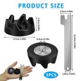 2Pack Blender Rubber Coupler Gear Clutch with Removal Tool Spanner Rubber Clutch Coupling Parts Compatible with KitchenAid WP9704230VP KSB52 KSB5 5KSB52 5KSB5 (2 Blender Coupler 1 Removal Tool)