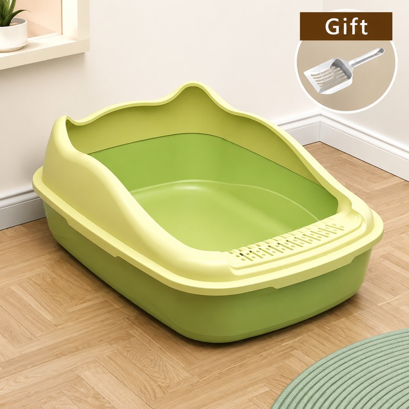 Small Cat Litter Box for Kittens – Semi-Closed Pet Toilet