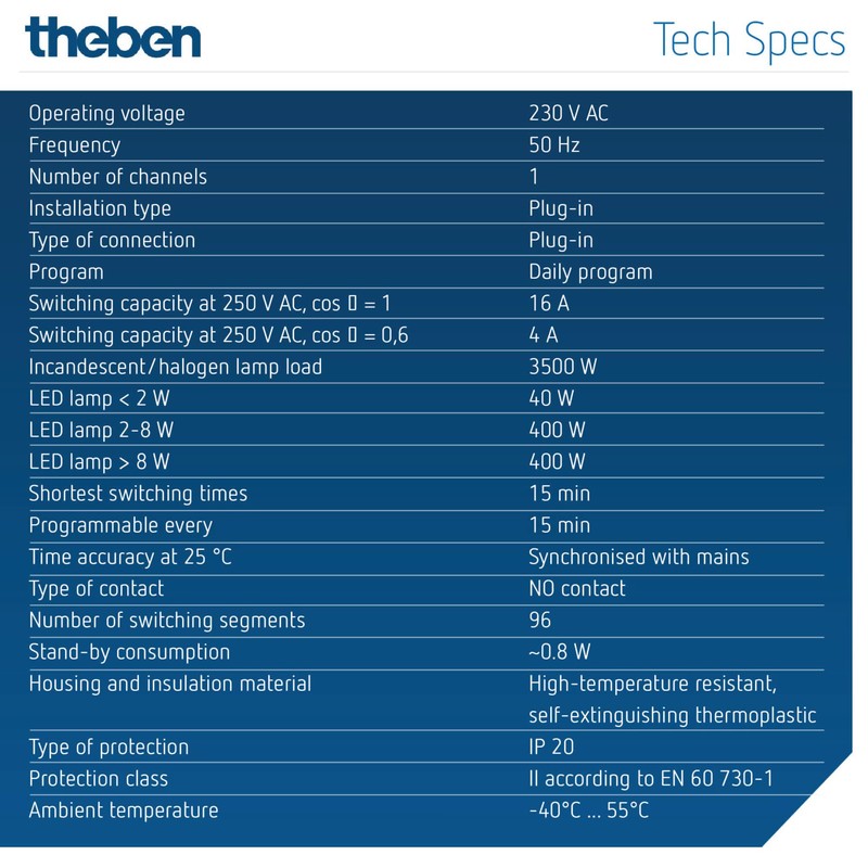 Theben 0260855 timer 26 IP 44 - Analogue Timer for