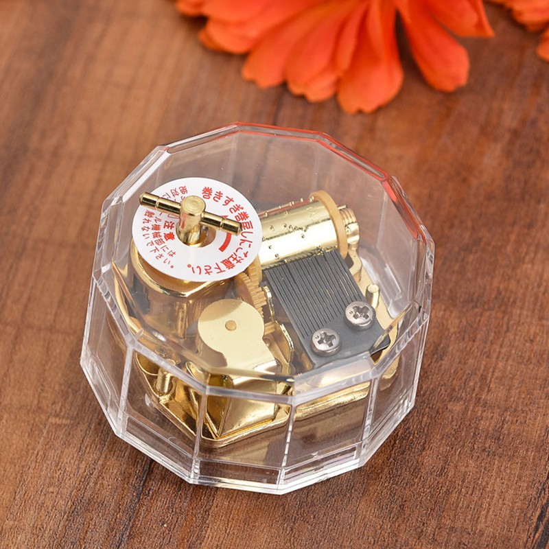 Acrylic Music Box Exquisite Beautiful DIY Clear Musical Box for
