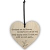 RED OCEAN Goodbyes Are Not Forever Wooden Hanging Memorial Heart