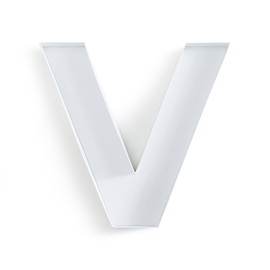 Soul & Lane Fillable Cardboard Letter Box for Charcuterie and Candy, Paper Mache Décor Tray for Birthday Parties, Weddings - Letter V