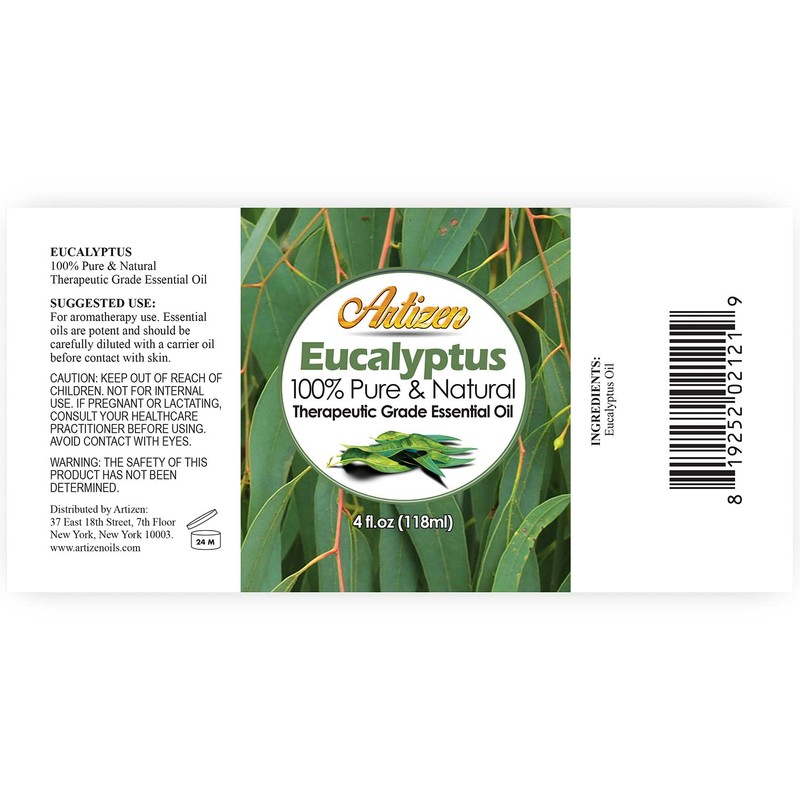 Artizen Eucalyptus Essential Oil 4 Fl Oz (Pack of 1)