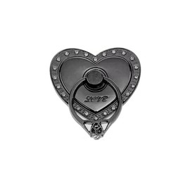 Rohans RK TECH Phone Ring Bracket holder, Love Heart Diamond Shape Finger Grip Stand Holder Ring Car Mount Phone Ring Grip Smartphone Ring stent Tablet (Heart Black)