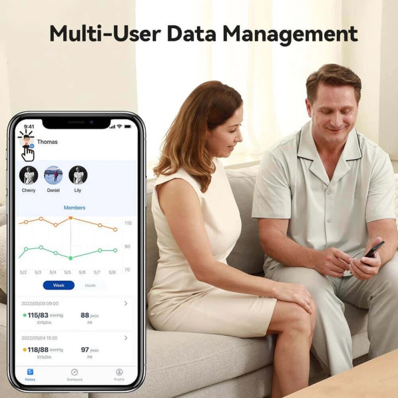 Checkme Blood Pressure Monitor for Home Use Upper Arm Bluetooth