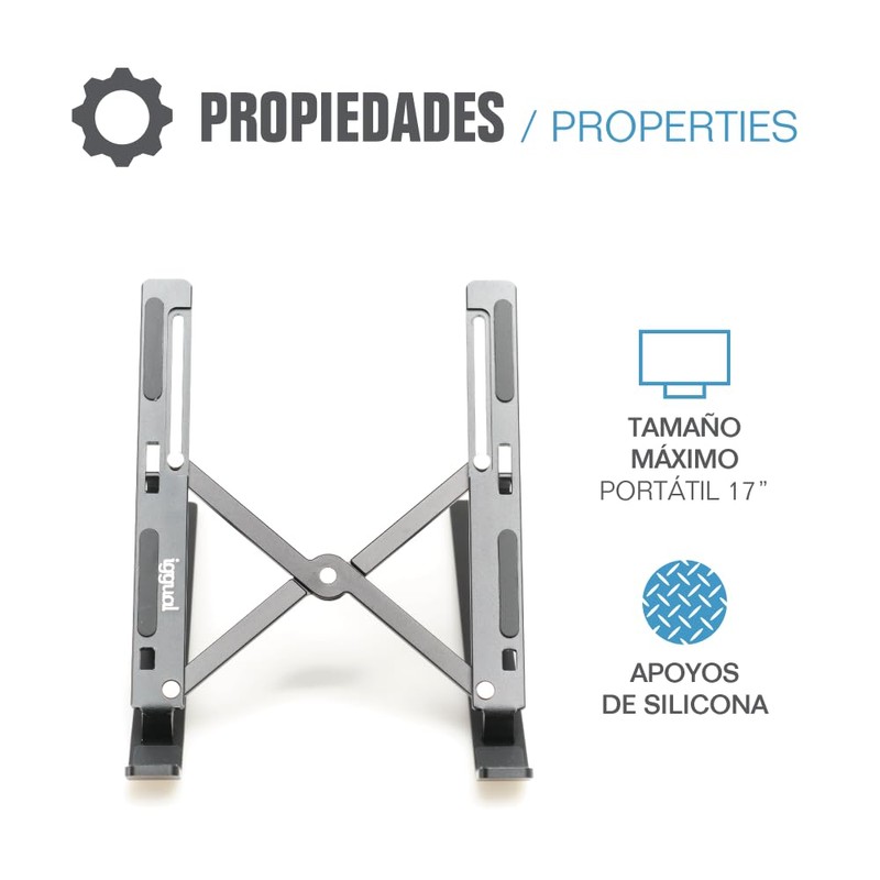 IGGUAL SOPORTE PORTÁTIL PLEGABLE Aluminium 17