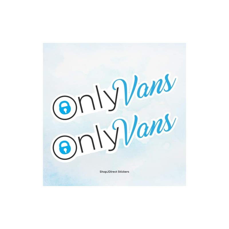 Only Vans Sticker - Waterproof Vinyl Sticker | Window Bumper