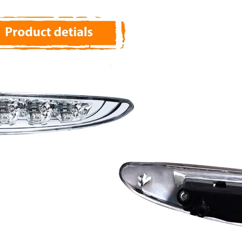 ADIIL Clear Lens Bright Red 8-LED 3rd Brake Stop Tail