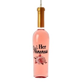 Kurt Adler Her Wineness Bottle Ornament, 5.5“