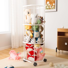 ksdenuov ​Extra Large Metal Stuffed Animal Storage, Organizer & Holder | Teddy Bear & Toy Storage for Playroom, Bedroom, Toddler Room | Space-Saving Plush Gift​