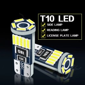 CHUSYYRAY 5x Super White T10 194 LED Bulbs Instrument Gauge Cluster Dash Light W/ Sockets