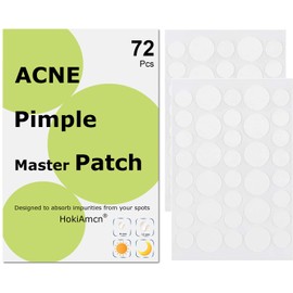 Acne Pimple Patches 72PCS Hydrocolloid Patches 1.5% Salicylic Acid and Niacinamide, Blemish Spot, Invisible Spot Patches, 2 Sizes 8mm, 12mm