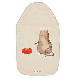 Mr. & Mrs. Panda Hot Water Bottle Cat Eating Gift Heat Cushion Cat Decoration Hot Water Bottle with Cover Cat Motif Hot Water Bottle Cover